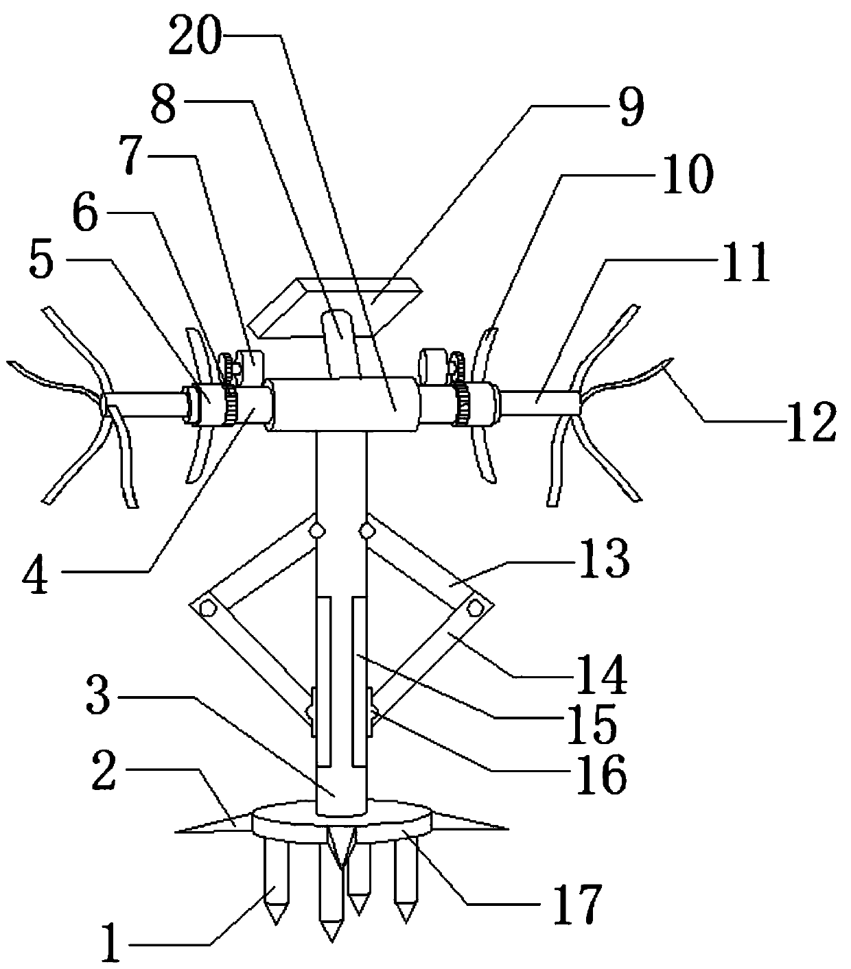 Bird repelling device for fruit planting