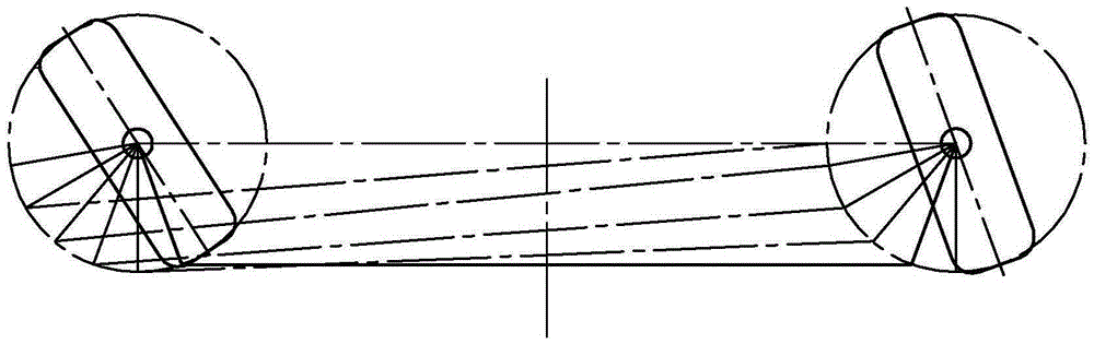 Steering device for a vehicle with four wheels and four directions