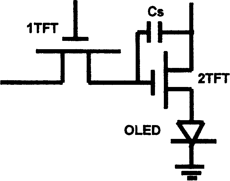 Method for improving a-Si-TFT organic electro LED lightness stability