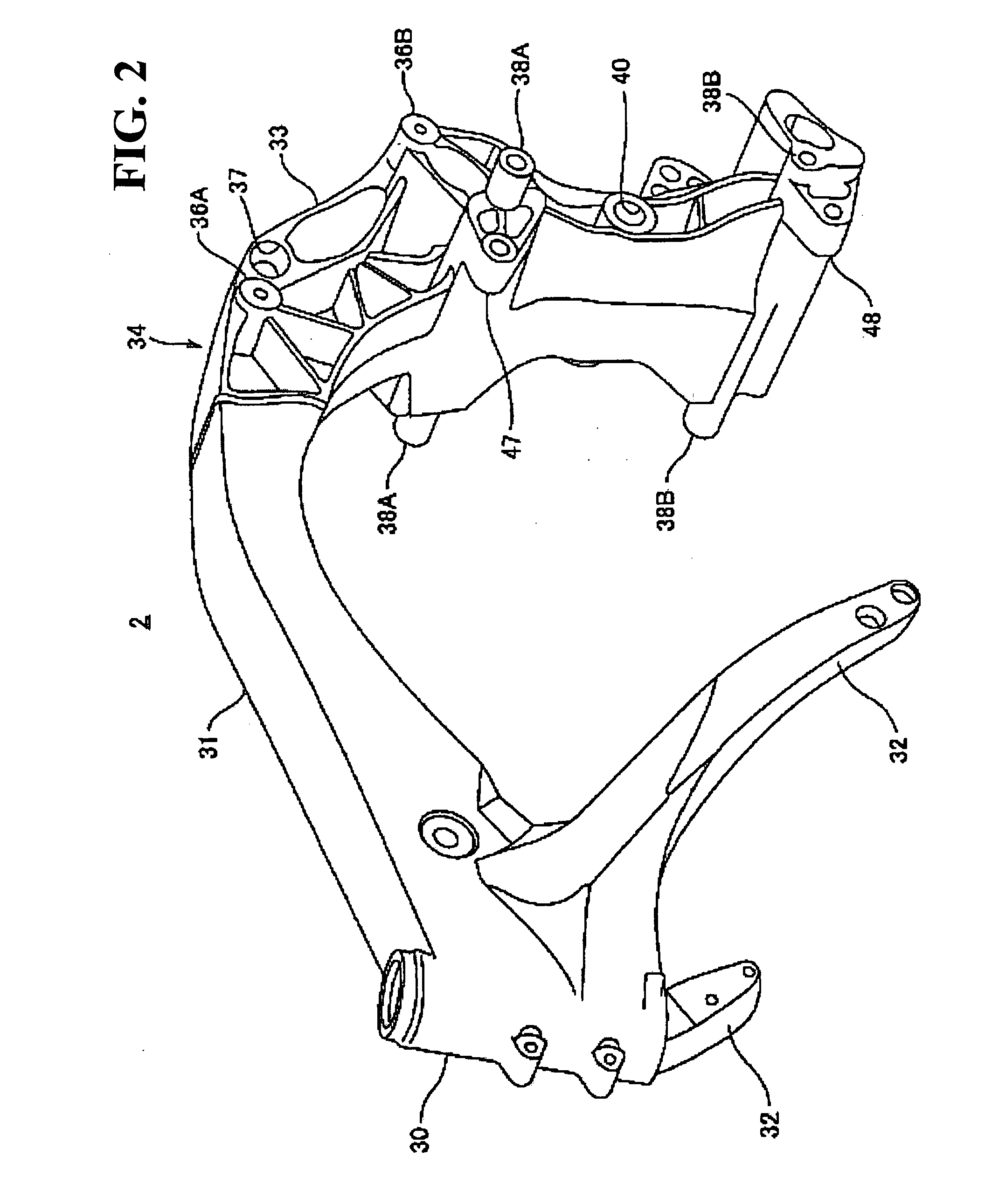Intake device of motorcycle