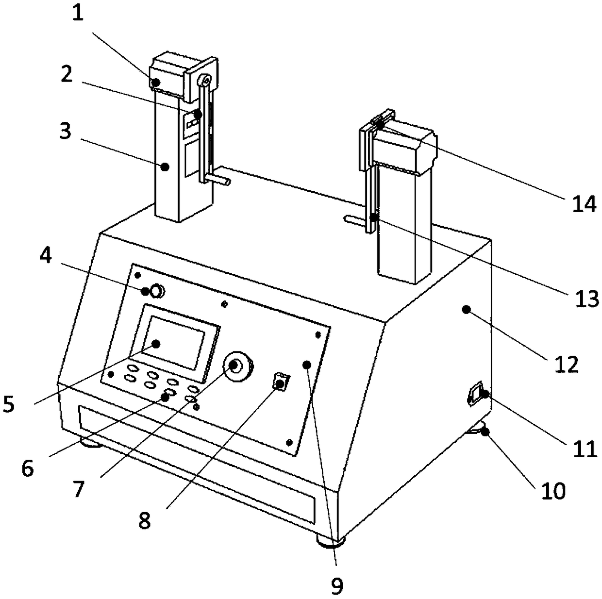 Watch step-counting accuracy detection device capable of automatically leveling