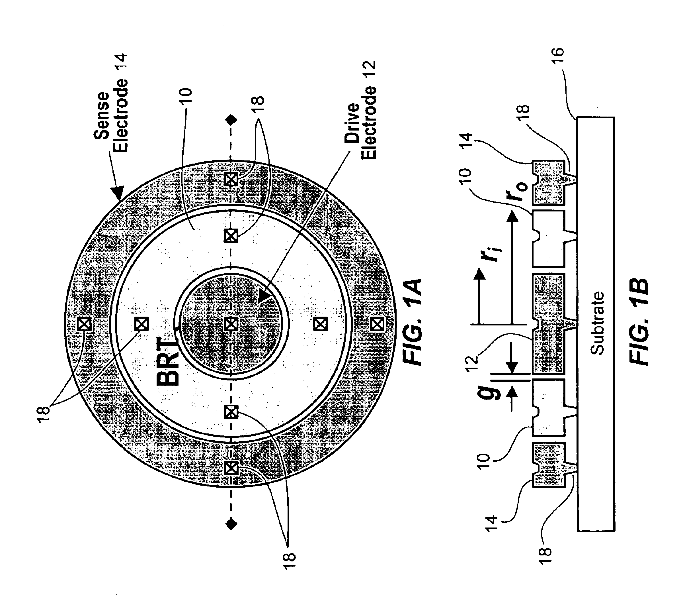 Radial bulk annular resonator using MEMS technology