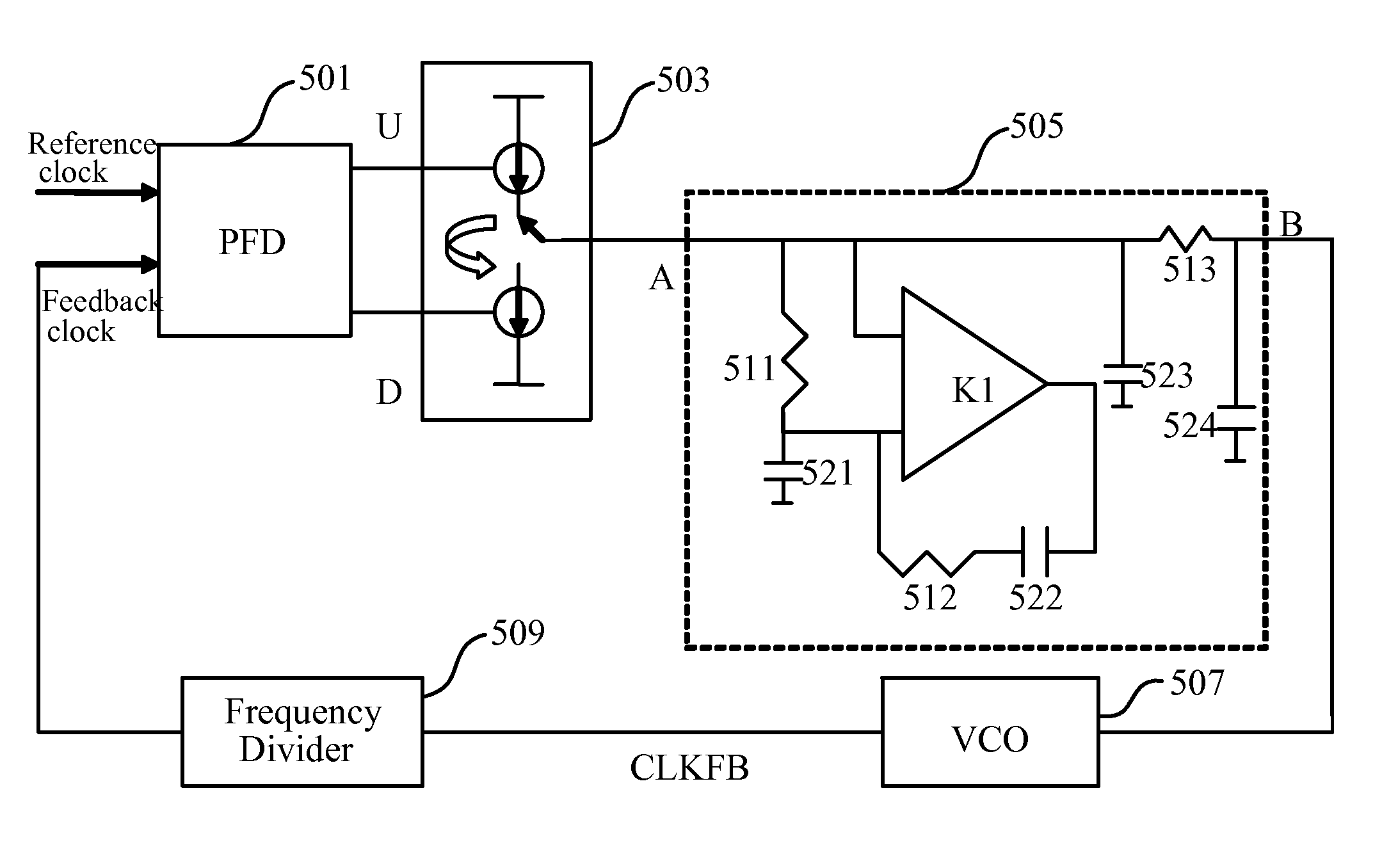Adjustable pole and zero location for a second order low pass filter used in a phase lock loop circuit