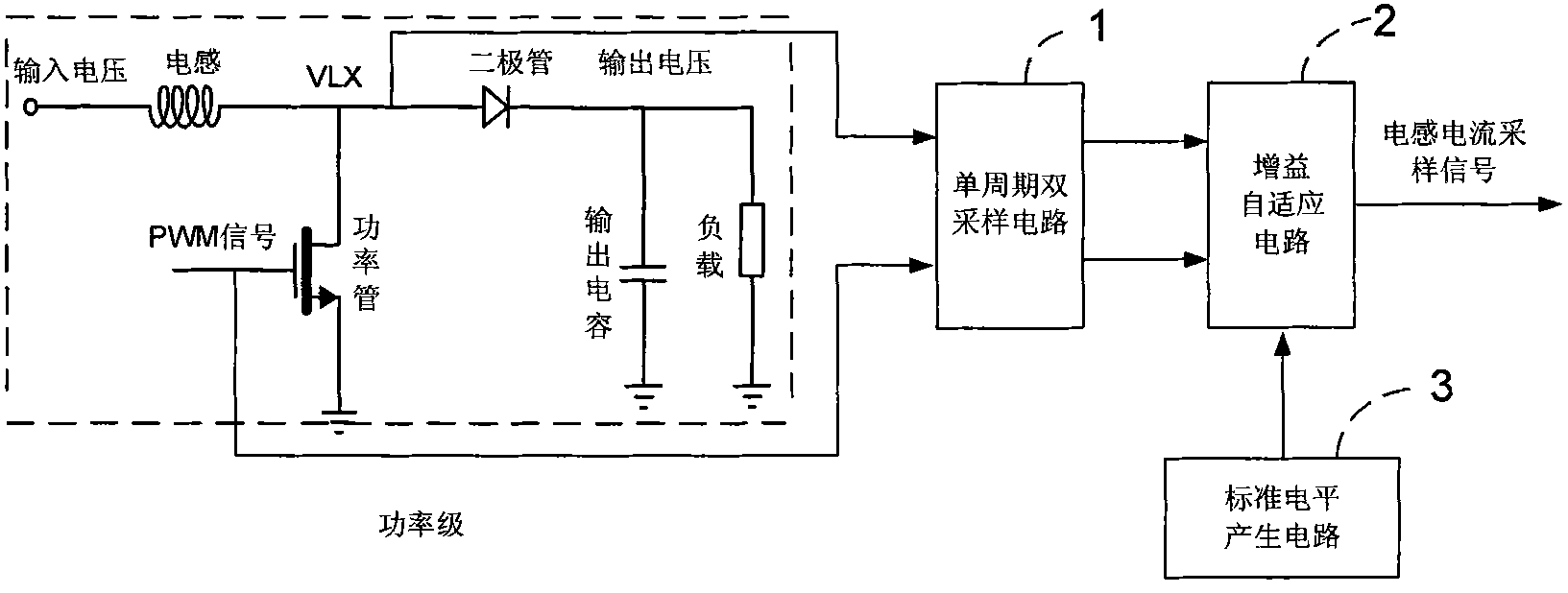 Adaptive current detection circuit applied to wide-conversion ratio boost converter