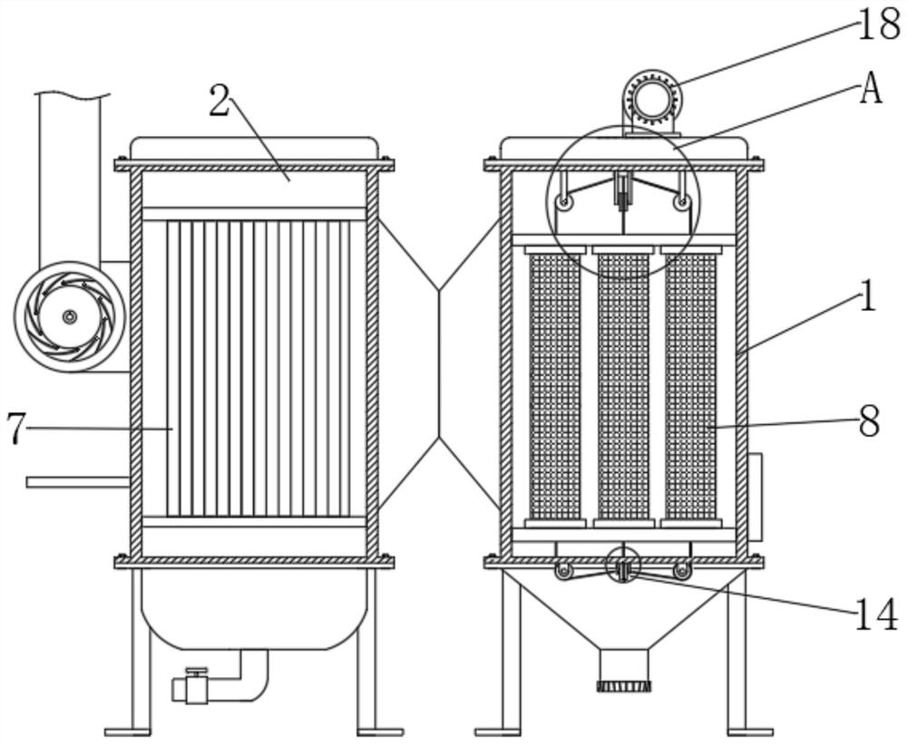 Multi-element purification equipment for dust in factory