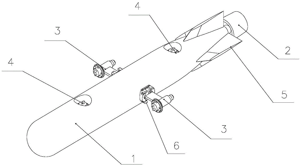 Arrangement structure of underwater robot propelling device