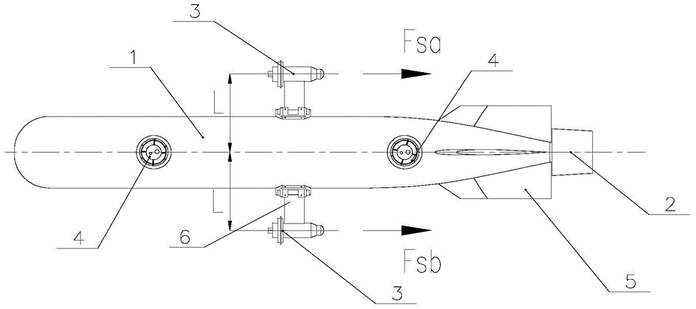 Arrangement structure of underwater robot propelling device