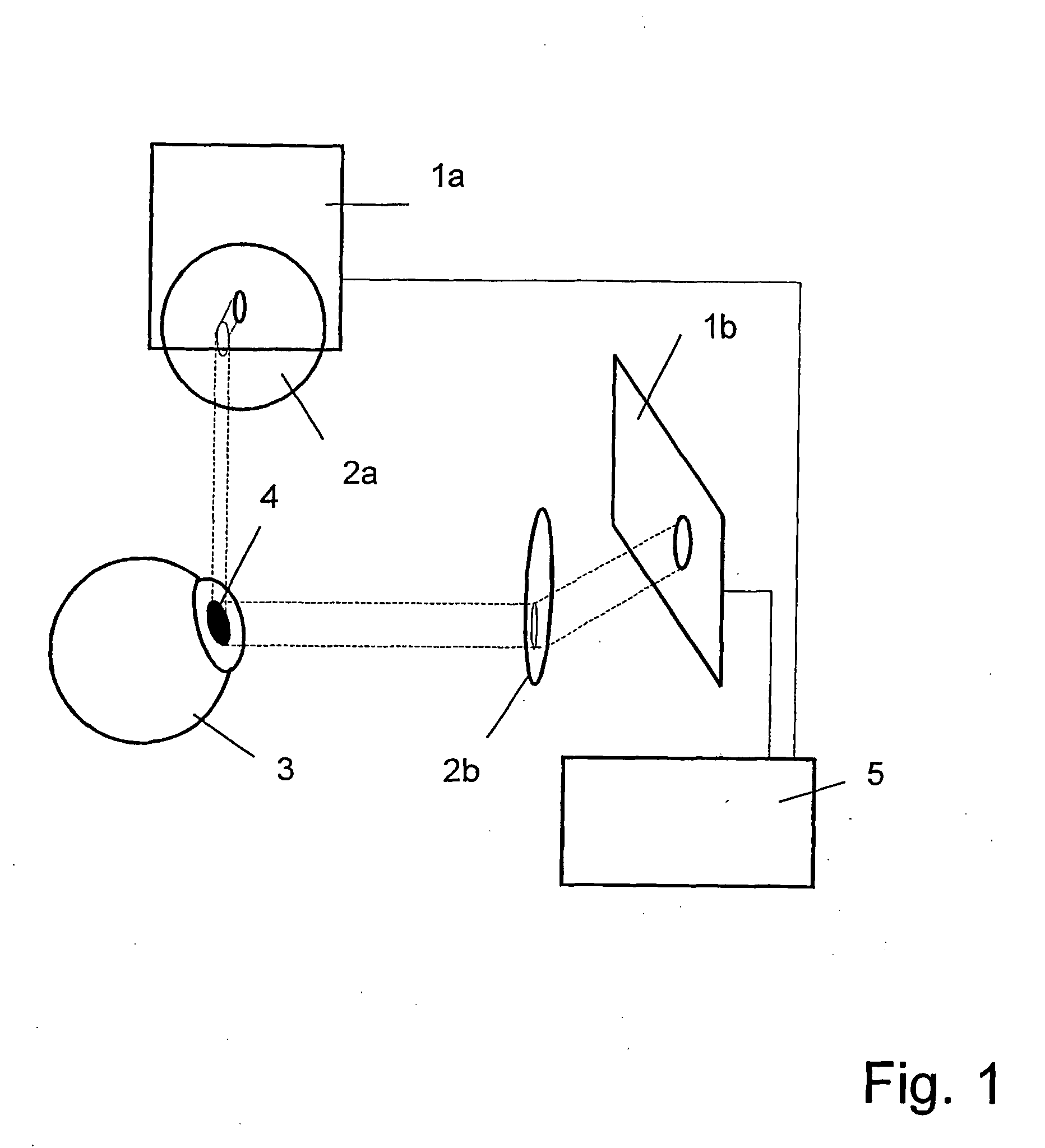 Device and Method for the Contactless Determination of the Direction of Viewing