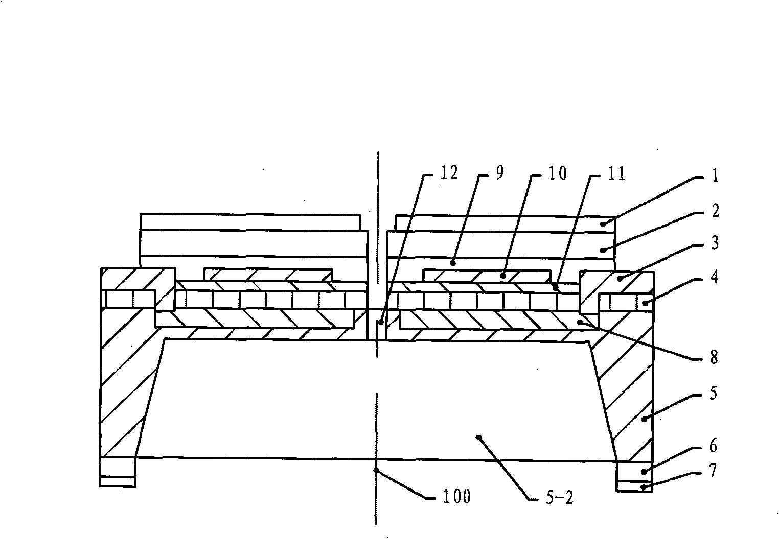 Low-power consumption double module integrated humidity sensitive chip with heating function and its manufacture method