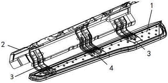 Automobile side step fixing structure