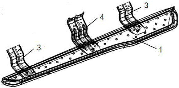 Automobile side step fixing structure
