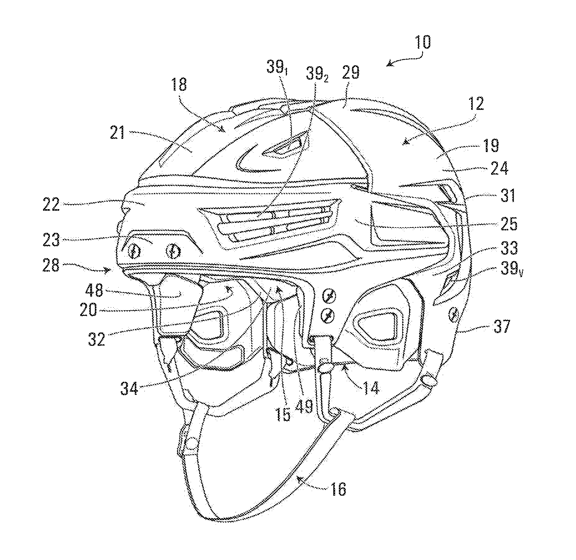 Helmet for impact protection