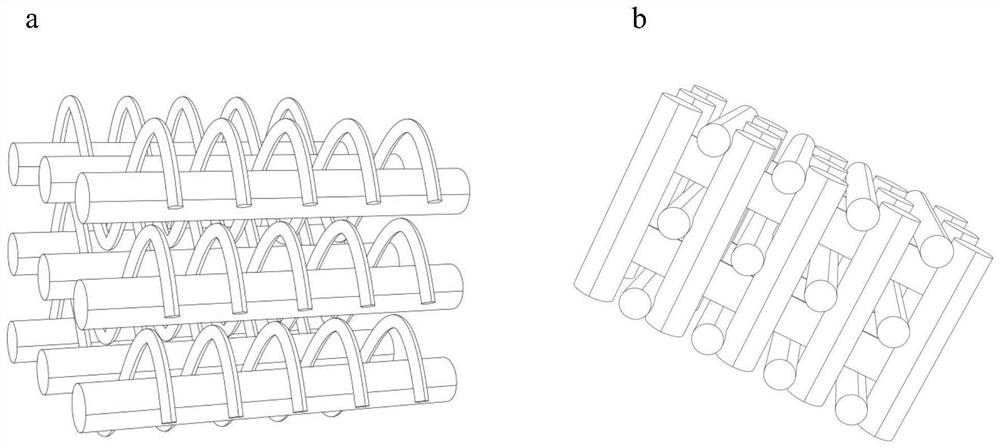 3D printing method for continuous fiber woven body reinforced fiber composite material