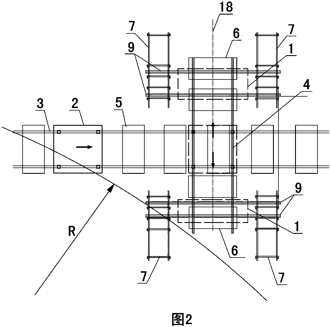 High-precision and large-diameter flange steel pipe segmenting and track-change installation method