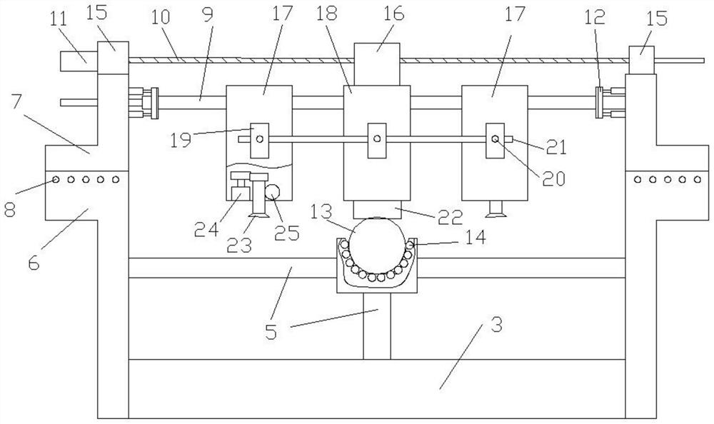 An integrated pipe-shaped piece embossing and polishing machine and method