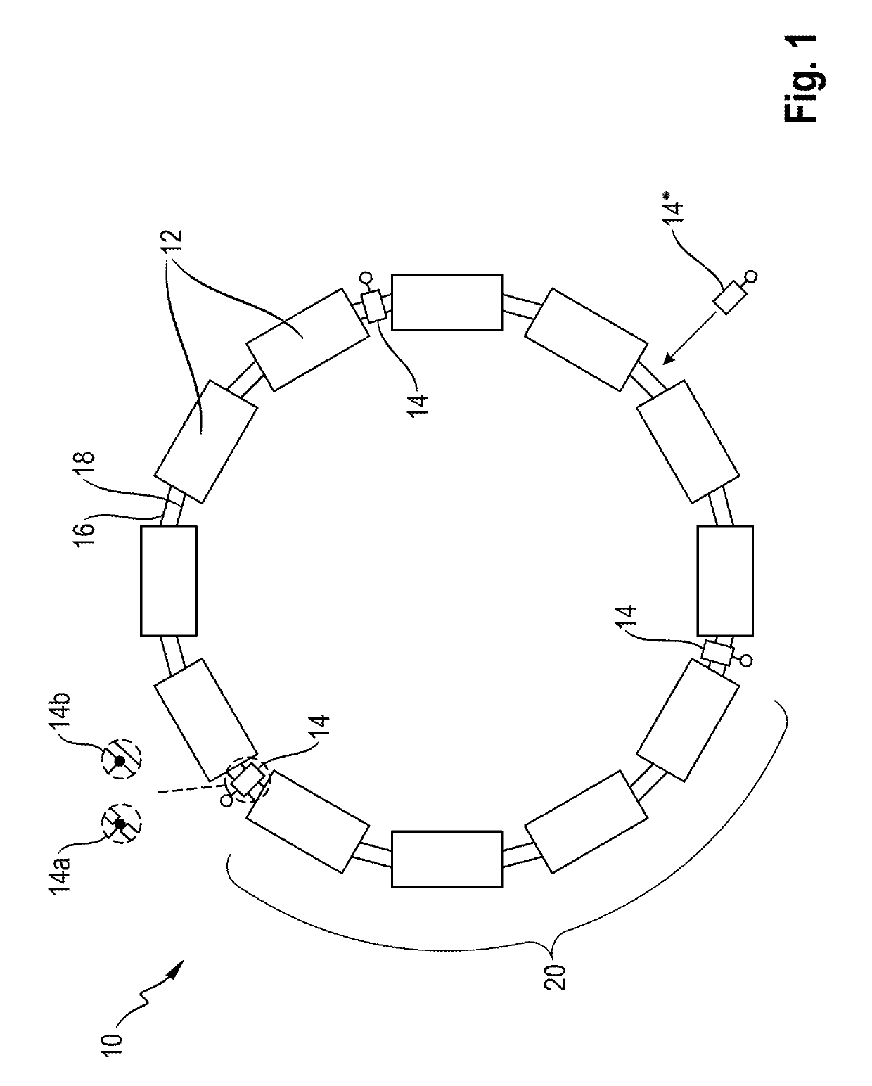 Converter, electrical polyphase system and method