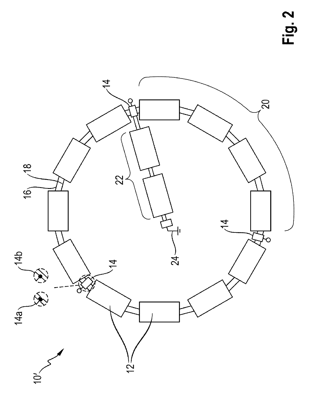 Converter, electrical polyphase system and method
