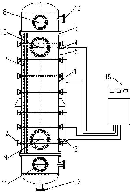 Application of chrome-nickel containing alloy vertical concentrated sulfuric acid cooler in low-temperature-position waste heat recycling device and power generation system comprising same