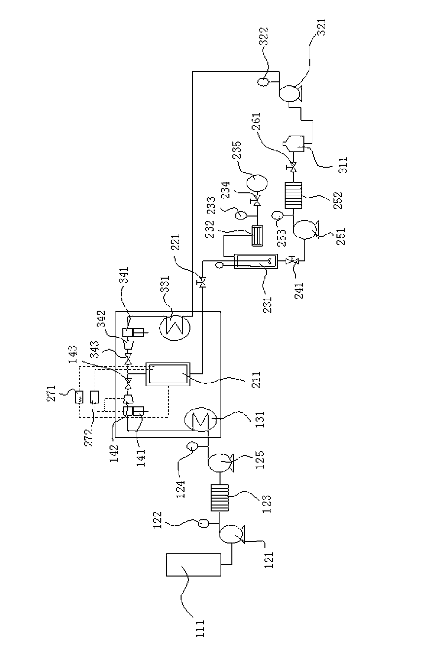 Continuous subcritical reaction device for ethyl ester fish oil hydrolysis