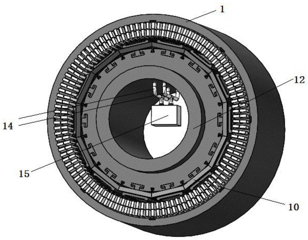 Novel single-Dewar high-efficiency motor structure