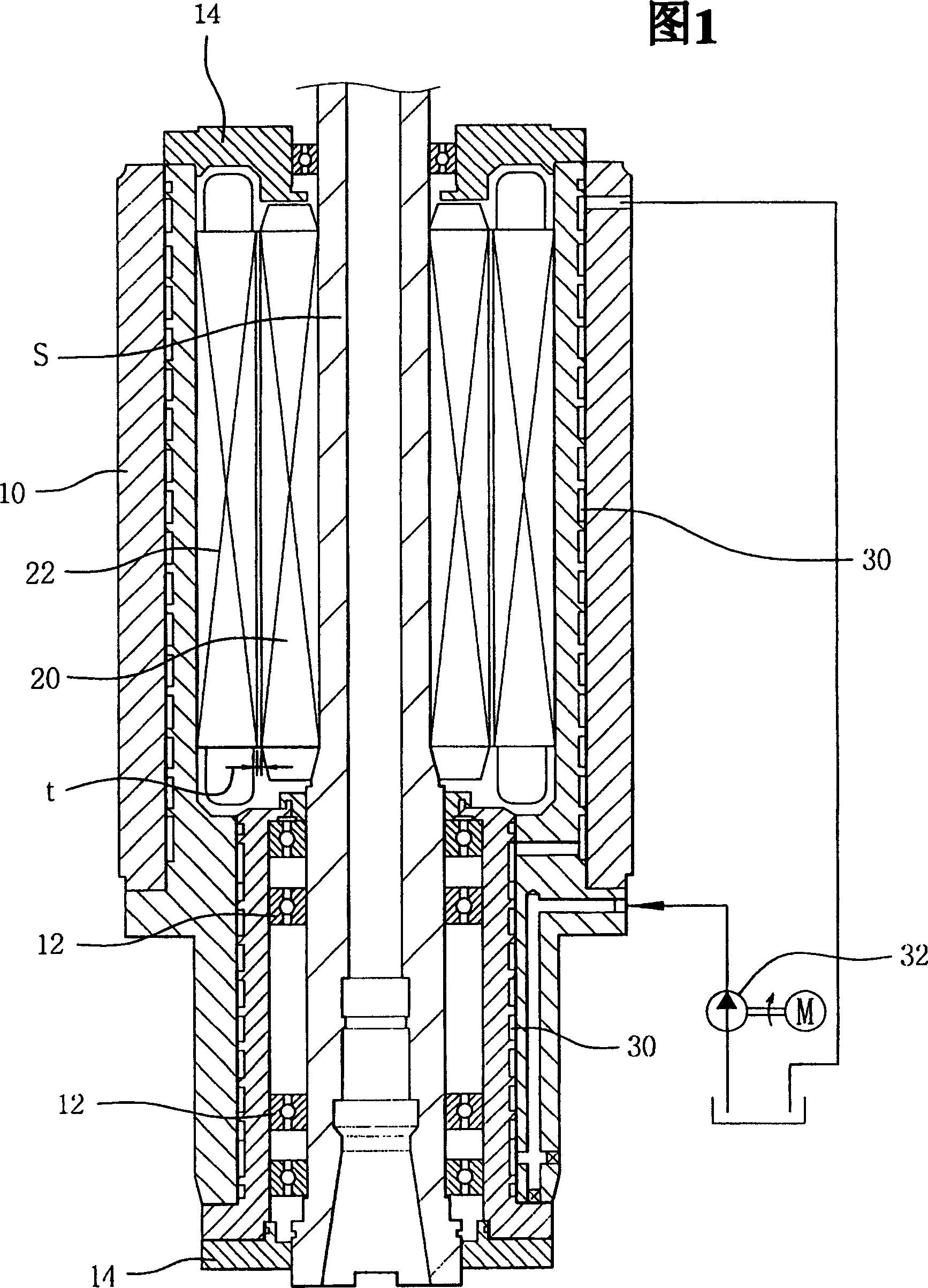 Cooling device for built-in-spindle type spindle motor of machine tool