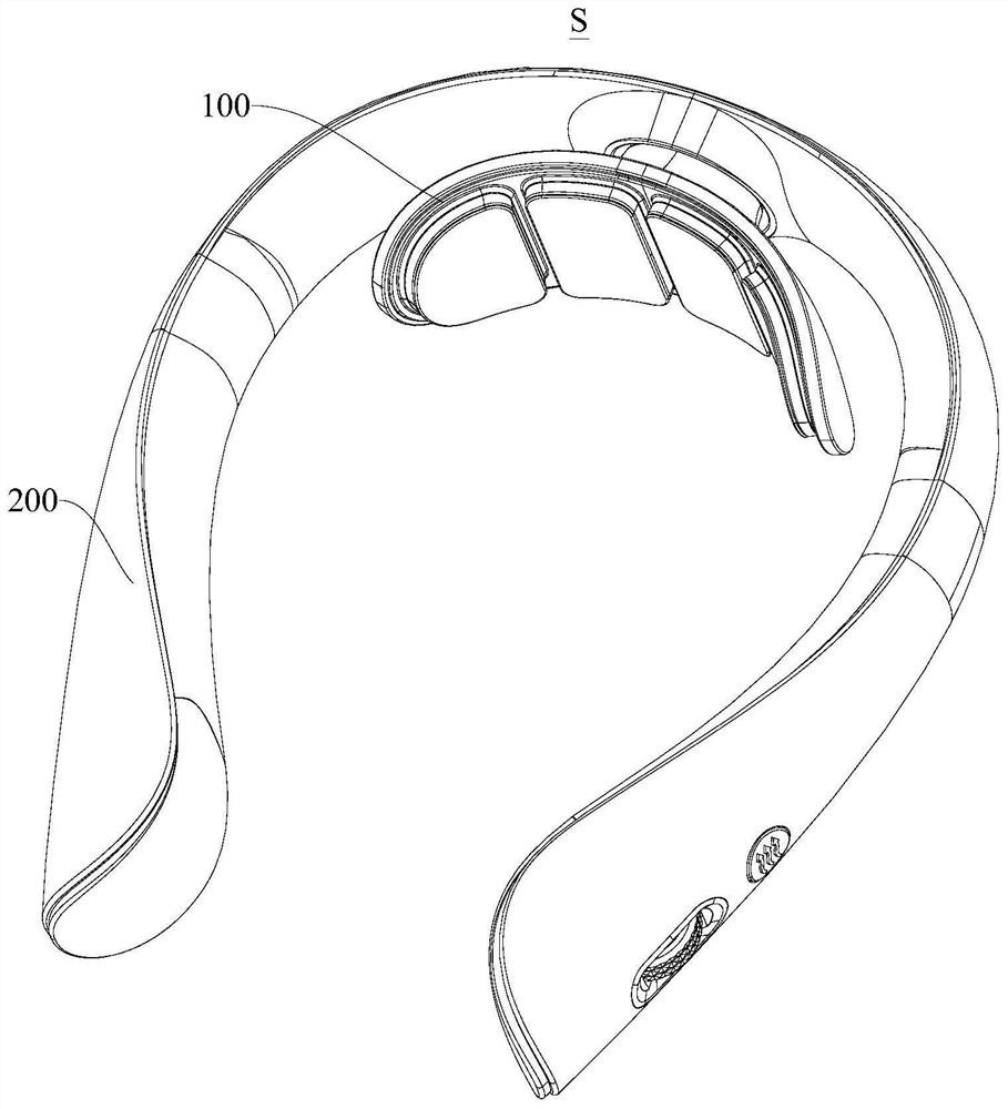 Massaging head and neck massaging instrument