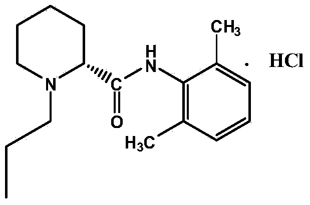 Method for preparing hydrochloric acid ropivacaine