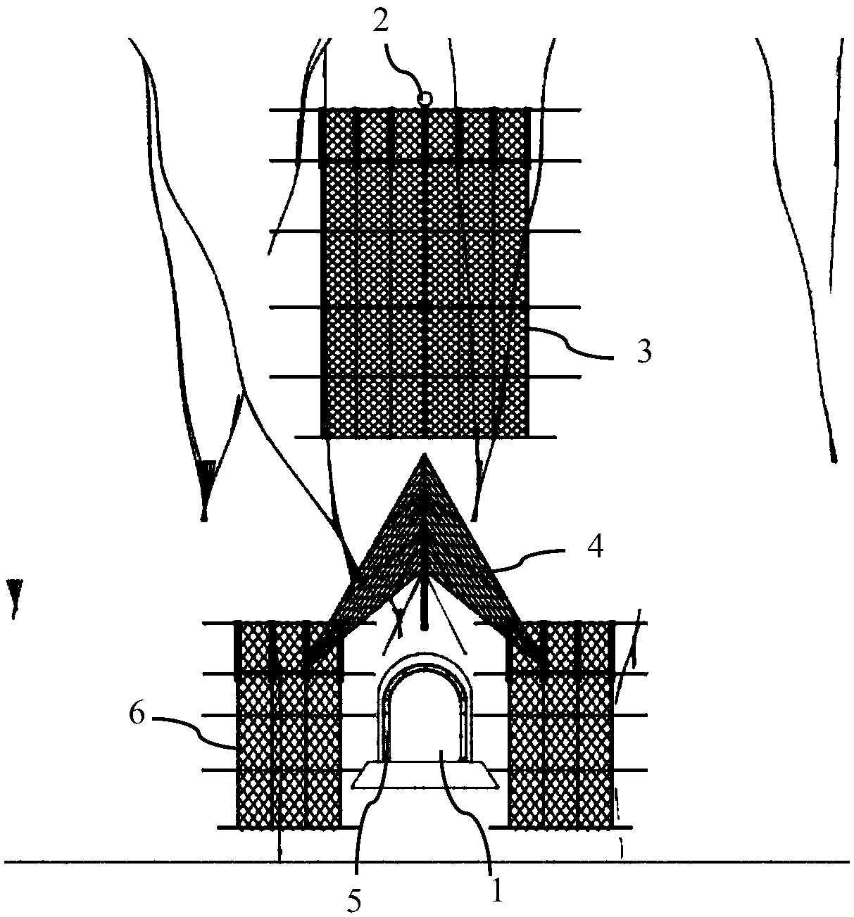 Three-dimensional protection design method used for tunnel portal rockfall hazard