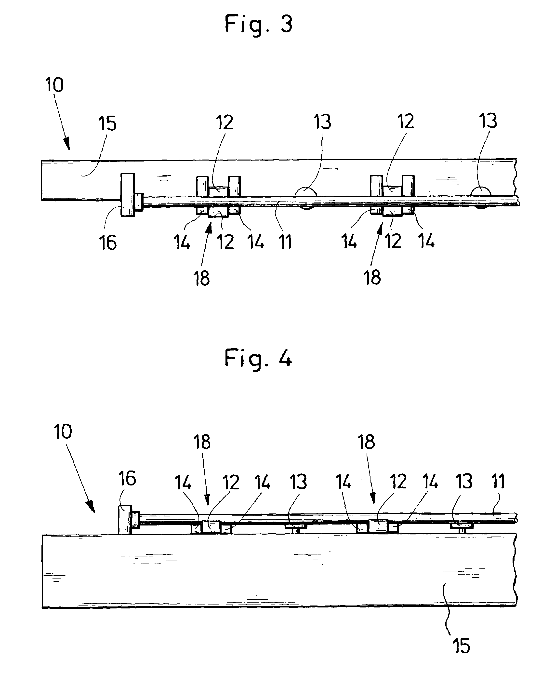 Device for supporting a material web