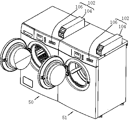 Detergent dispenser and laundry treatment device provided with detergent dispenser