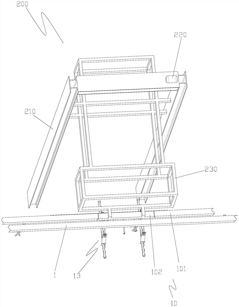 Production line and process for hardware support coating