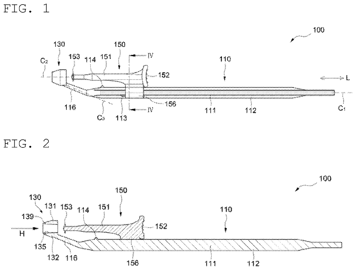 Unit for collecting and ejecting blood