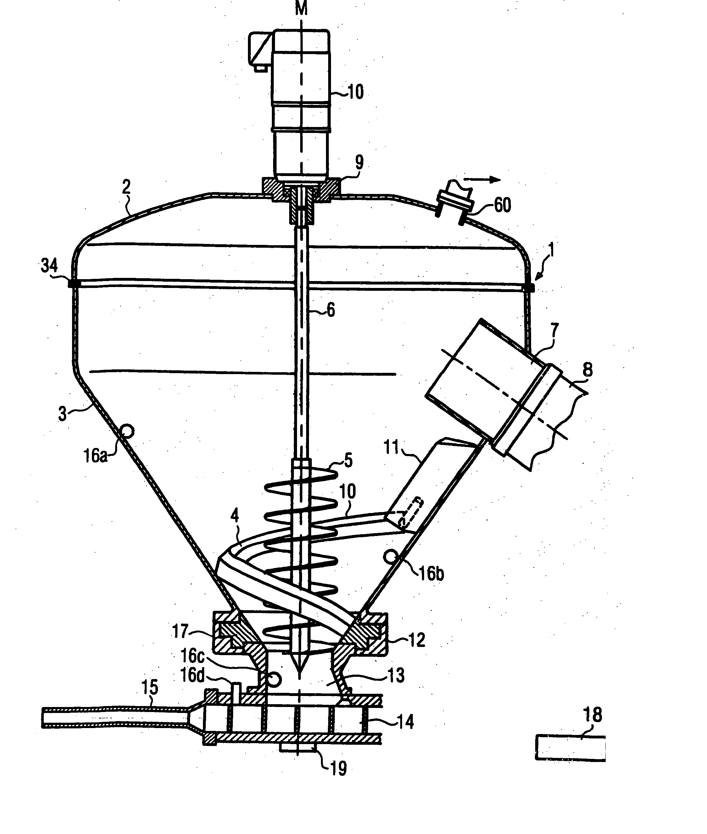 Filling machine and method of feeding paste masses from a hopper into a conveying mechanism