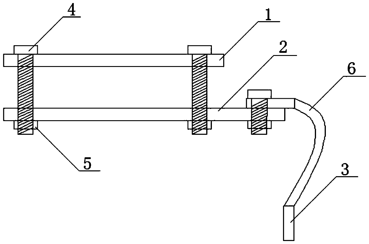 Auxiliary device for installation of grounding wire