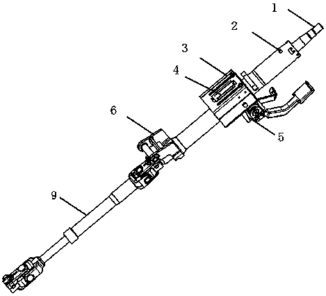 A collapsible and anti-shedding energy-absorbing automobile steering column