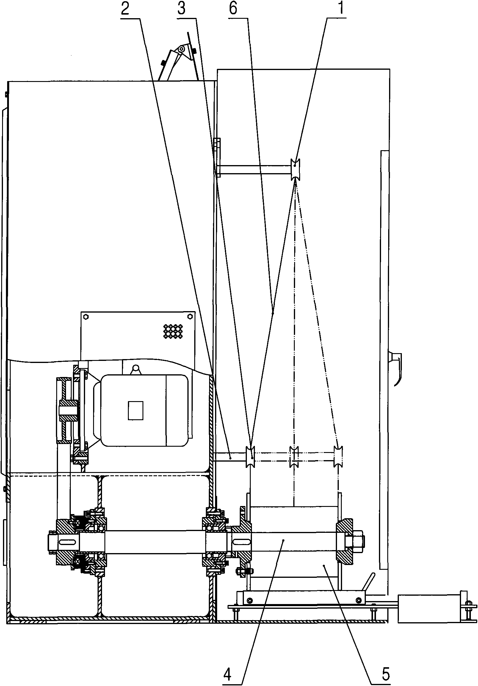 Wire arranging and collecting device in wire drawing machine