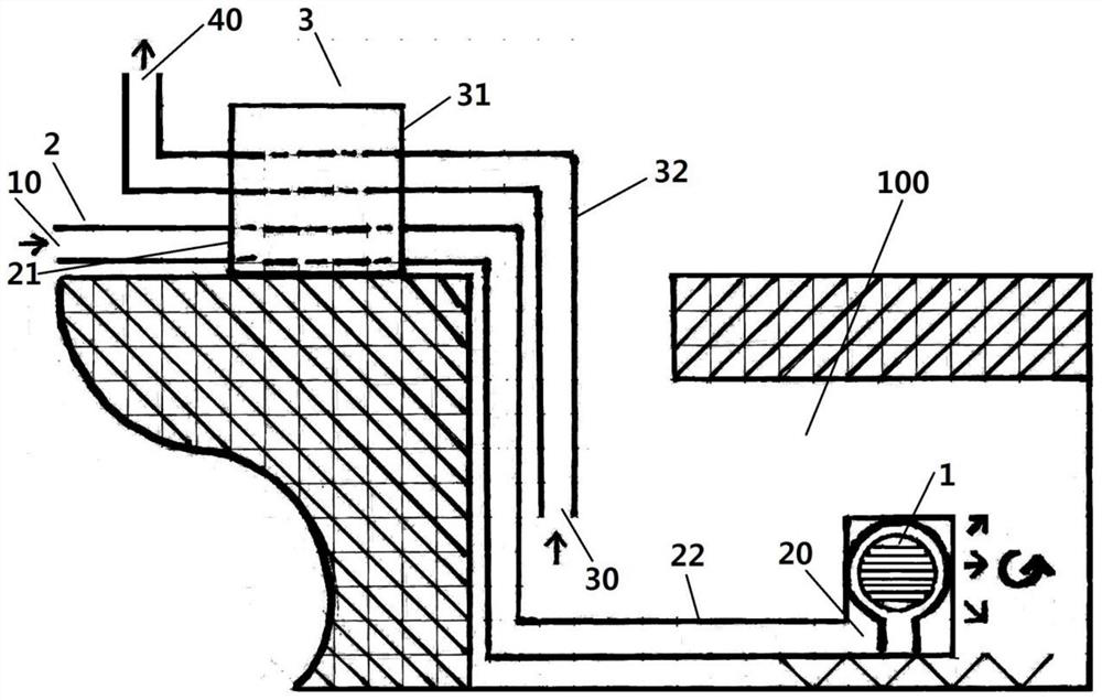 A double-pipe ventilation device for limited space operation and its working method