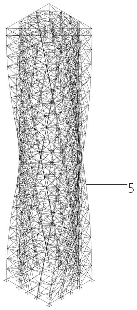 Wind tower spiral curved surface curtain wall system and construction method thereof