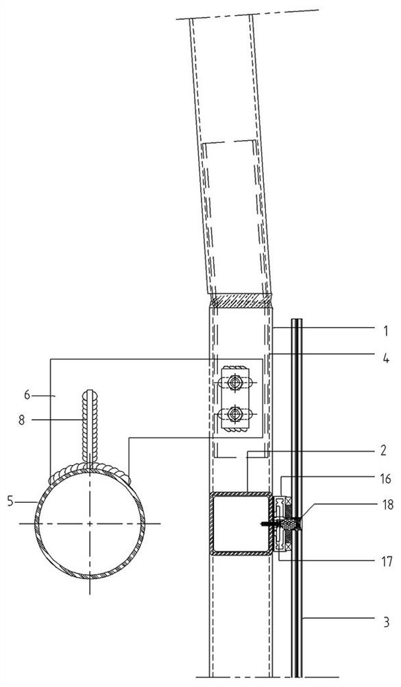 Wind tower spiral curved surface curtain wall system and construction method thereof