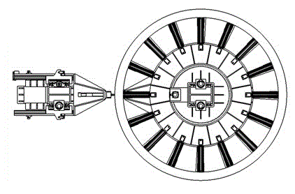 Integrated riveting device and integrated riveting method of large-scale cylinder section component