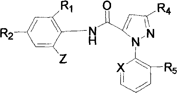 Pyrazole amide derivative and application thereof