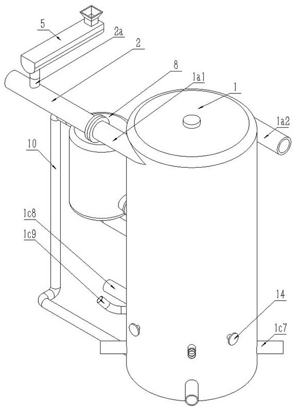 Suspending agent blending device for profile control of water injection well