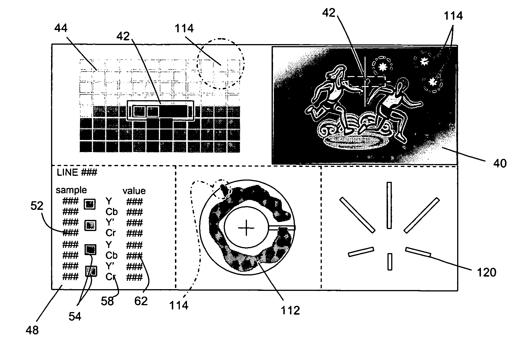 Method and apparatus for analyzing digital video using multi-format display