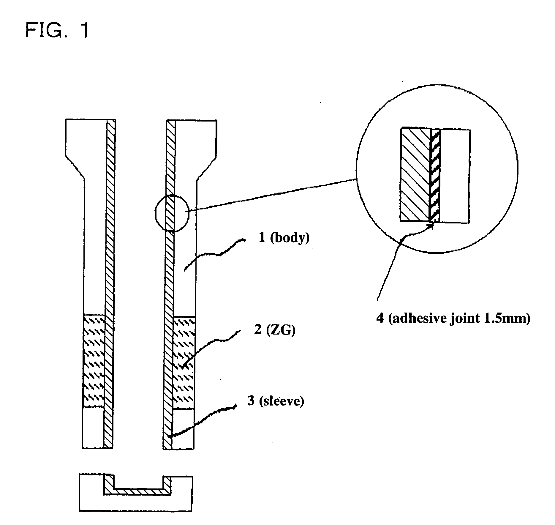 Binding structure of refractory sleeve for inner hole of nozzle for continuous casting