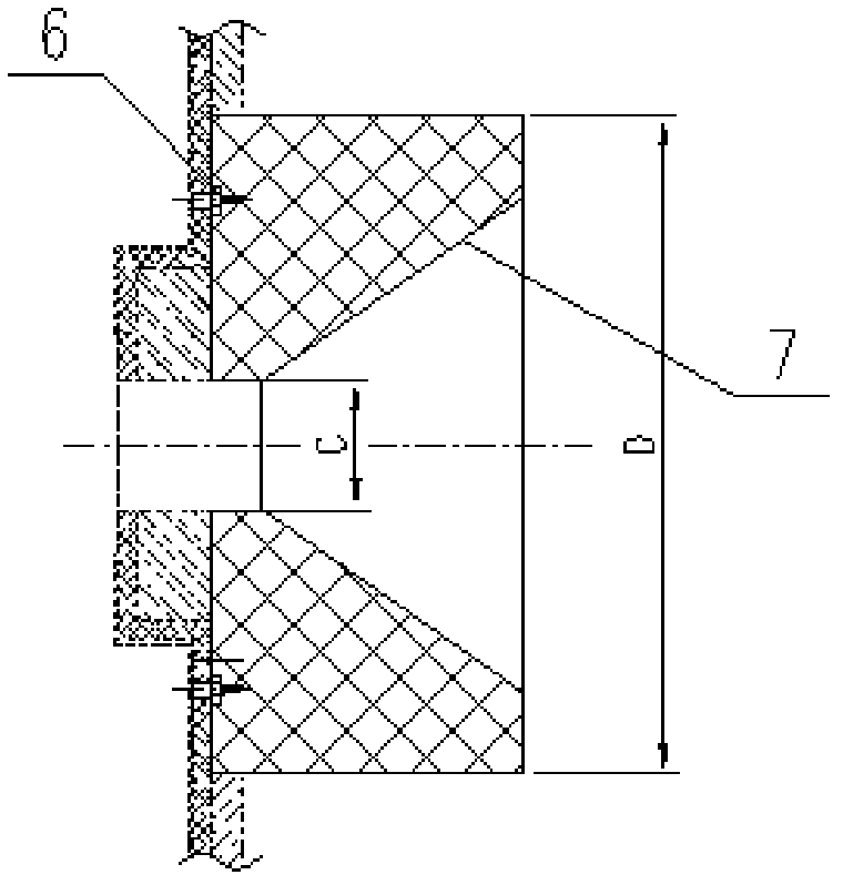 Observation hole lining of ceramic fiber modules