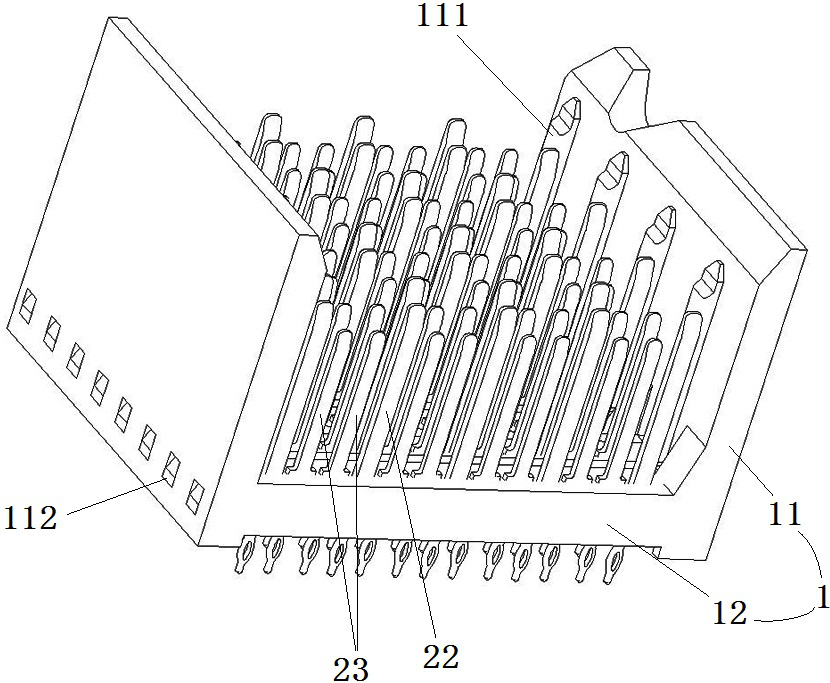 A differential connector and its housing and contact assembly