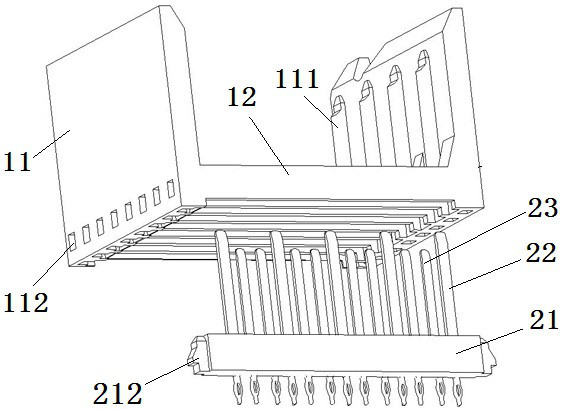 A differential connector and its housing and contact assembly