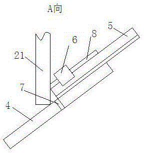45-degree trimming device for angle steel