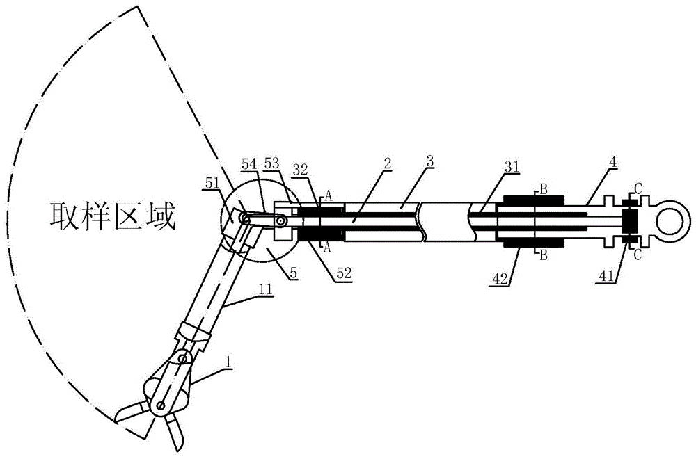 A mechanical arm type endoscopic biopsy forceps