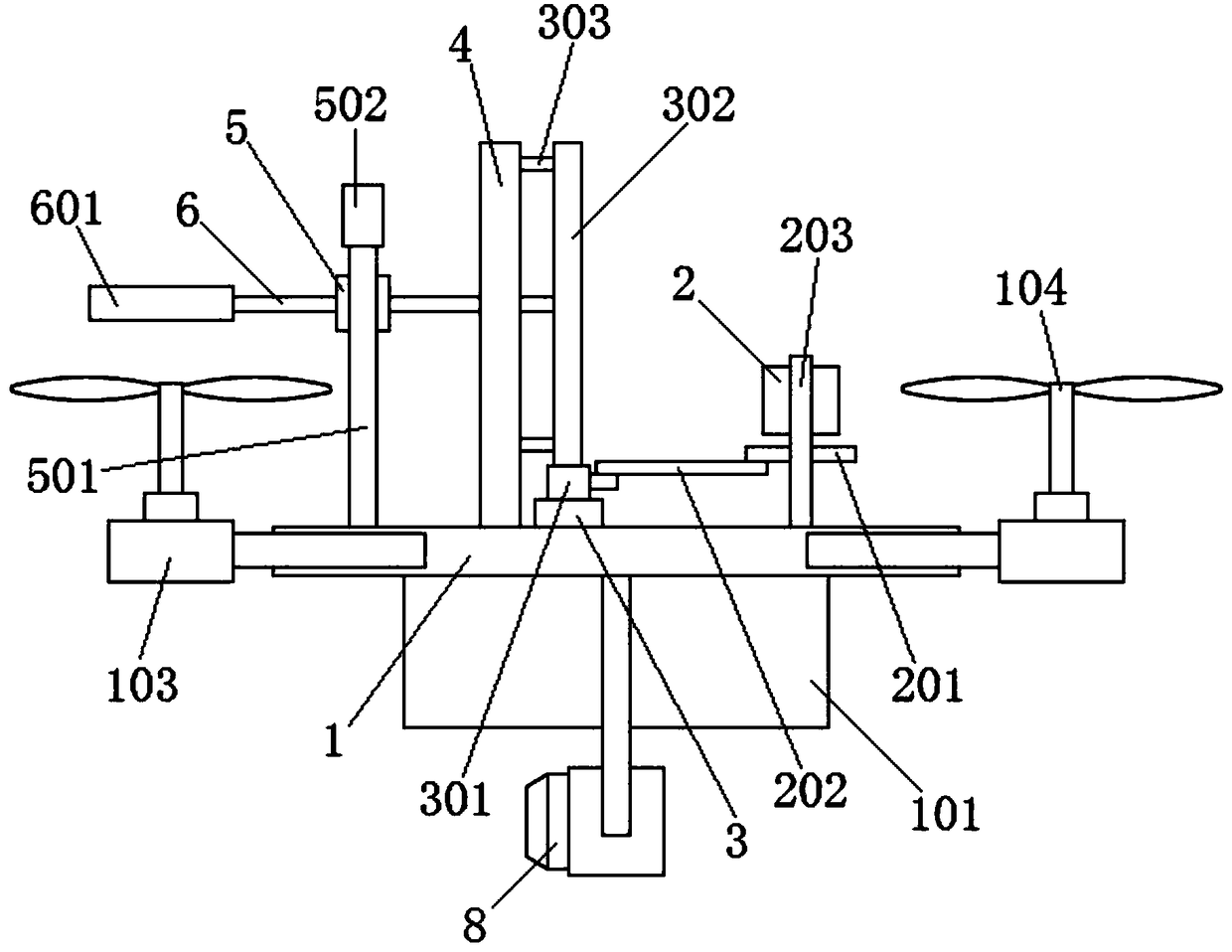 An unmanned aerial vehicle (UAV)-based power transmission cable deicing device